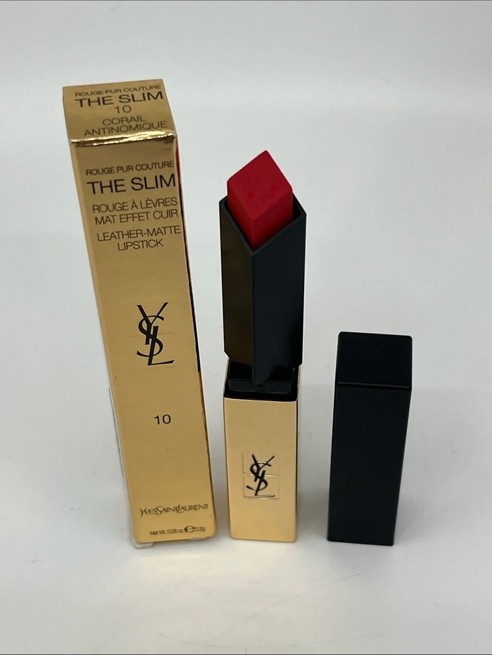 Yves Saint Laurent The Slim Leather-Matte 10 Corail Atinomique Lipstick Coral